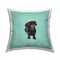 Royal Dachshund on Turquoise Design by Amelia Noyes Outdoor Printed Pillow